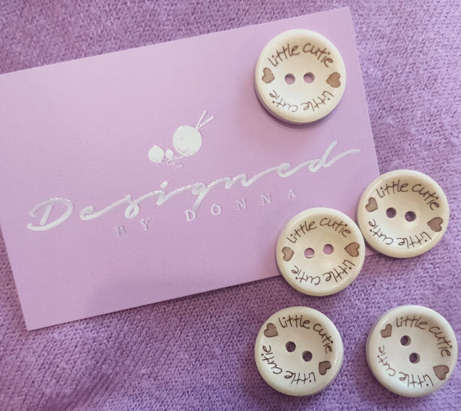 Little Cutie Wooden Buttons ⋆ Designed by Donna Little Cutie Wooden